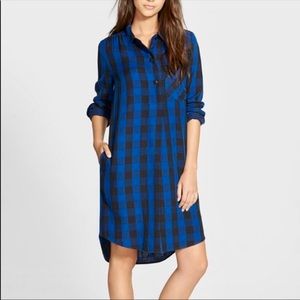 Madewell blue flannel dress